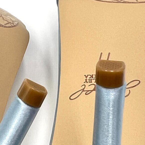 Jewel Badgley Mischka Size 11 Celine Light Blue Jeweled Dress‎ Sandals Heels - Picture 11 of 13